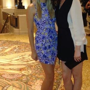 T Bags violet and lavender floral dress